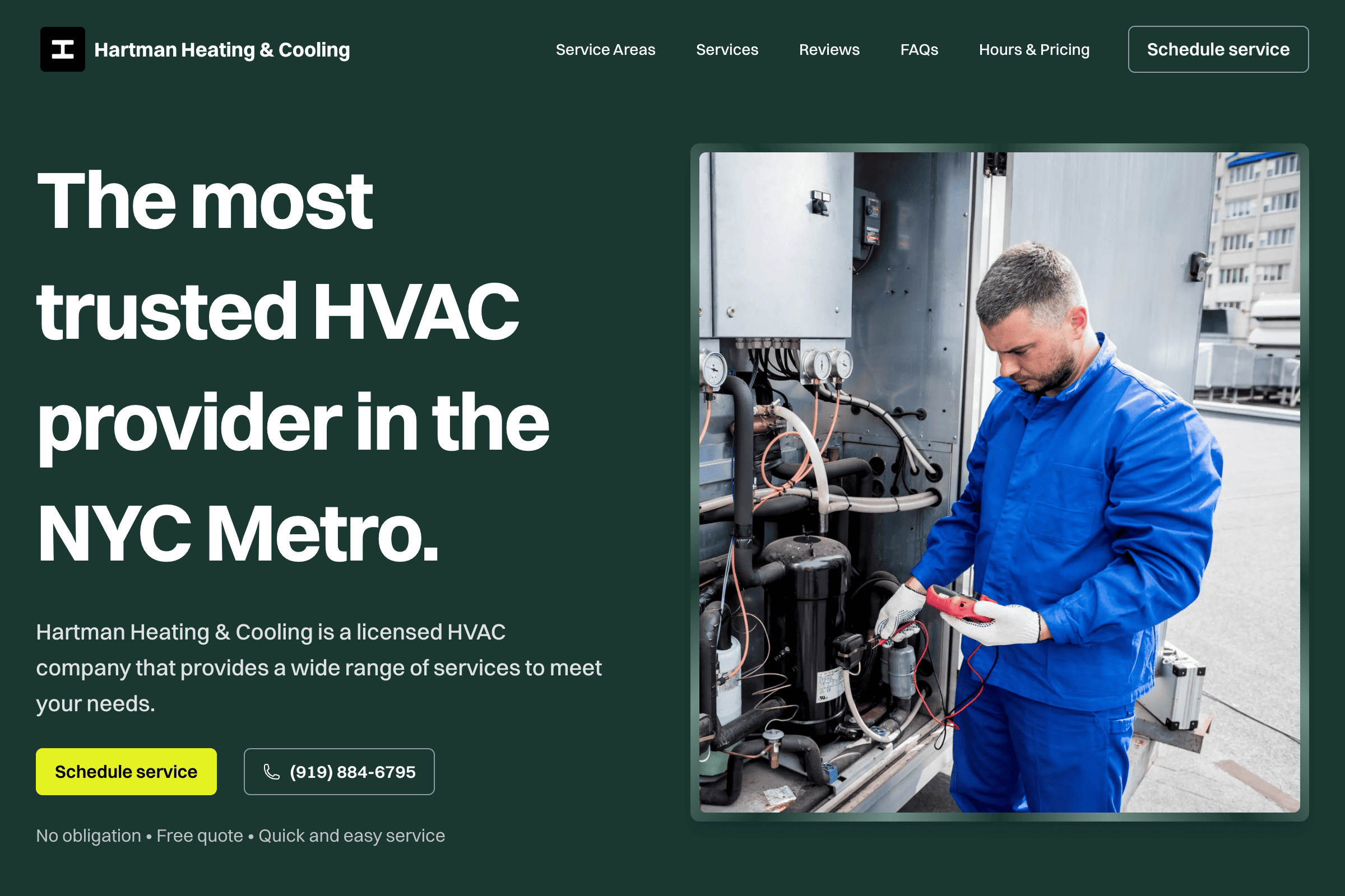 Website builder screenshot